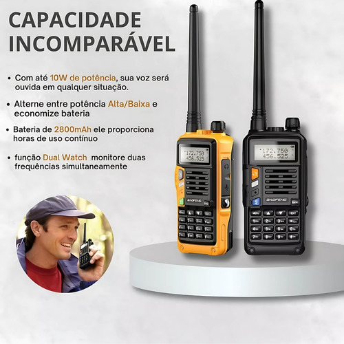 Kit 4 Walkie Talkies Profissionais Longo Alcance 50km, Usb S