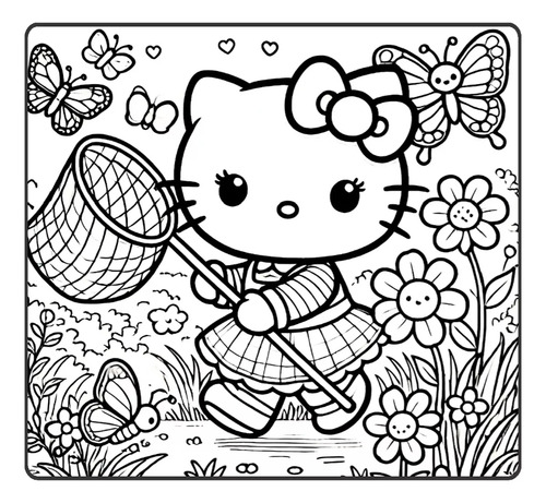 Livro Colorir Hello Kitty Capa Dura Estilo Bobbie Gods 50 Pg