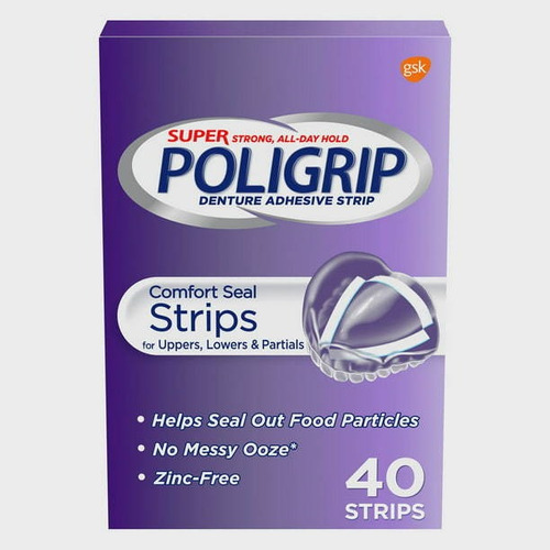 Poligrip 40 Tiras Adhesivas Para Dentaduras