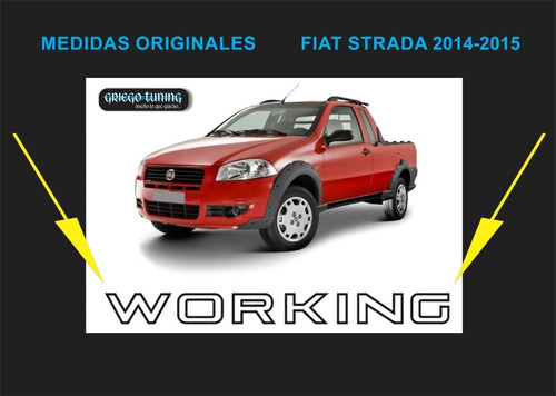 Fiat Strada Working Adhesivo De Tapa Trasera Año 2014-2015