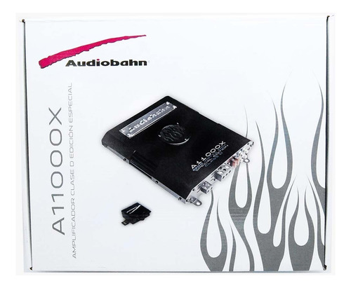 Amplificador Audiobahn A11000X Classe D para carros, picapes e SUV com 1 canal e 2200W preto