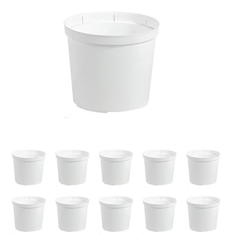 Macetas Plastico Reciclado Clásica 14 Pack X 10 Uni Oferta 