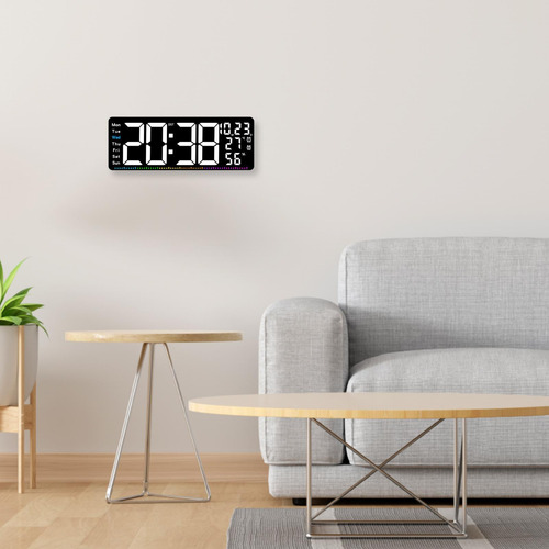 Reloj De Pared Digital Con Pantalla De Temperatura Reloj