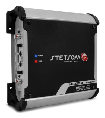 Imagem 2 de 4 de Módulo Potência Stetsom 800x4 Hl 800.4 2 Ohms 800w + Brinde