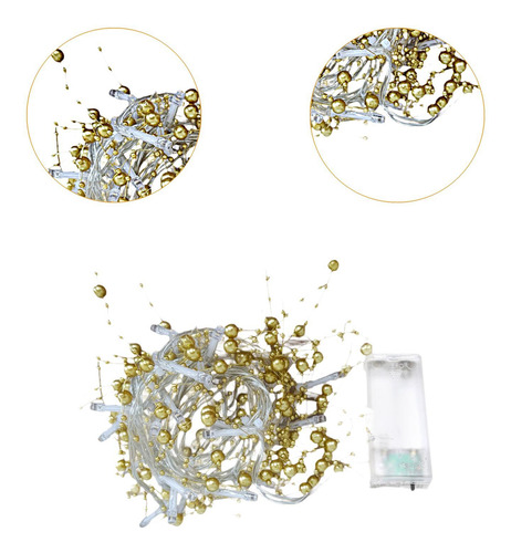 Adorno De Luz Led Resistente Y Ajustable, Luz De Hadas
