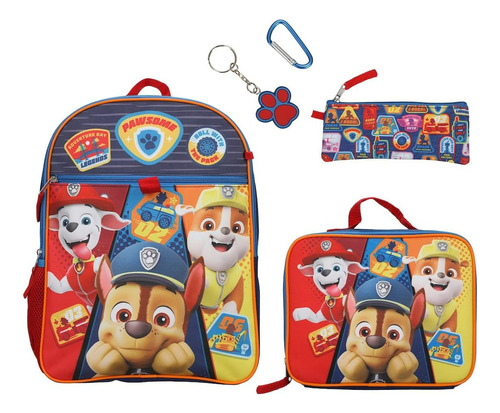 Mochila Con Lonchera Y Cartuchera Paw Patrol Teletiendauy