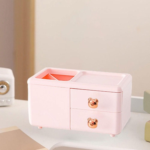 Organizador De Mesa De Escritório, Suporte Para Urso Rosa
