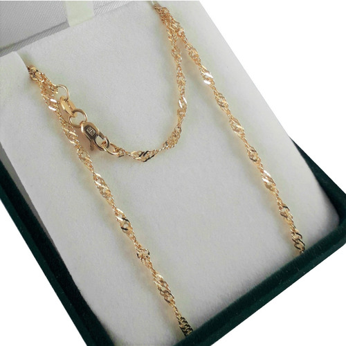 Cadena Oro 18k Singapur 4,1grs X 55cm Mujer Garantia Jr