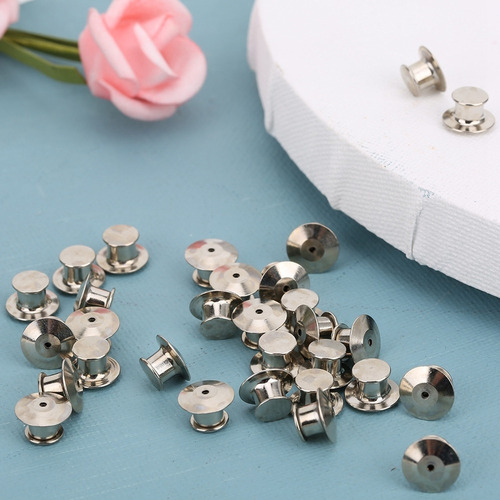 Broche Pin Backs 50pcs Bolsa Cierre Cierre Plano Sombrero No