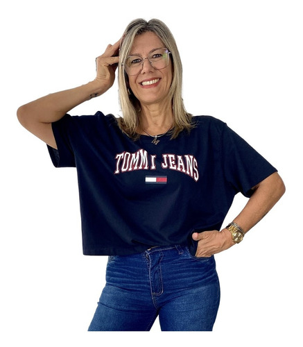 Remera Tommy Hilfiger Camiseta Mujer Algodón Talles Grandes