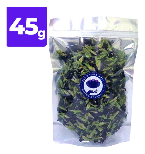 Chá Azul 45g (faz 25l) Fada Azul, Clitoria Ternatea Dobrada