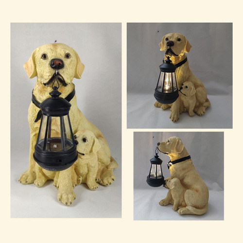 Estatuas De Perro Con Luz Led, Luz Solar, Linterna Para Perr