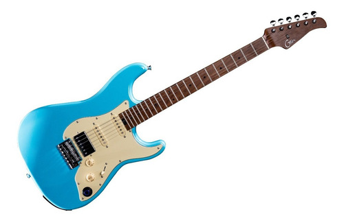 Guitarra eléctrica Mooer GTRS S801 basswood 2022 sonic blue brillante con diapasón de arce