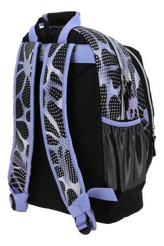 Mochila Happy Girl Quiz Primaria Backpack Hg70568-3 Color Negro Diseño De La Tela Flores