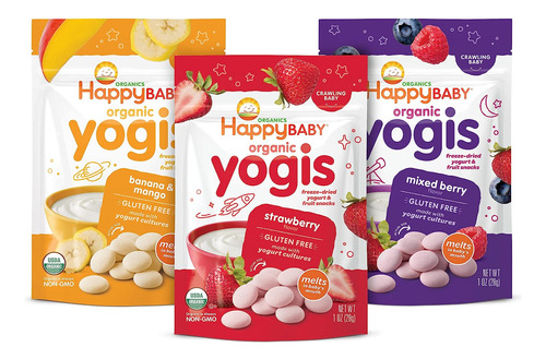 Yogur Orgánico Haooy Yogis Para Bebés Y Niños, Bolsas De 1 O