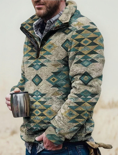 Sudadera De Térmicos Cuello Alto De Felpa Para Hombre C3