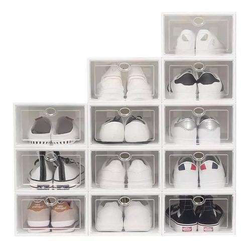 Cajas Organizadoras Plastico Apilables Para Zapatos 12pcs
