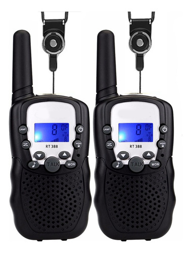 2pc Portátil Niños Walkie Talkie De Dos Vías Radio 3 Millas