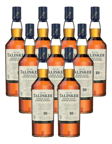 Whisky  Talisker 10 Años 750ml X9 Zetta Bebidas