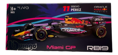 Rb19 Miami Gp Redbull Sergio Pérez  F1, 2023 Esc 1:43 