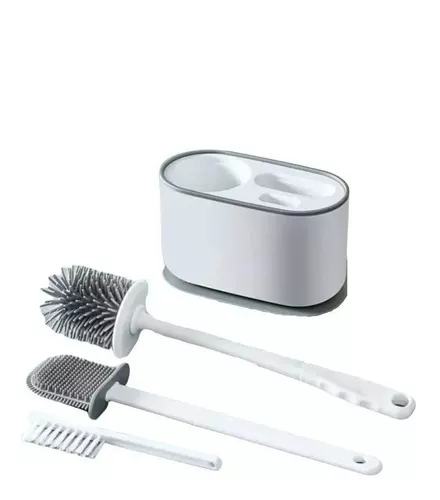 Set De Escobilla Para Baño Limpieza De Inodoro Adhesivo