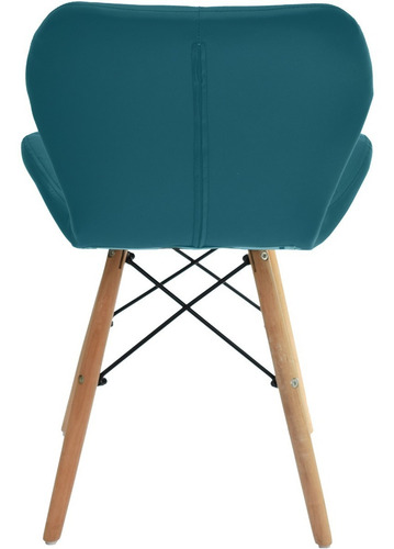 Silla Eames Gongga Pro Aguamarina Base En Madera