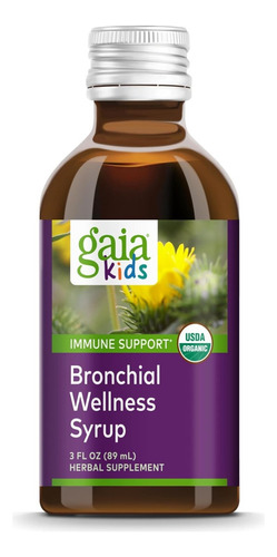 Jarabe De Bienestar Bronquial Para Niños Gaia Herbs 89 Ml