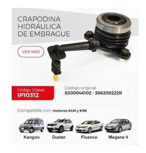 Crapodina Hidraulica Megane Fluence Clio Kangoo Duster K9k