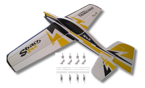 Aeromodelo Elétrico Acrobático Sbach Isopor T5 Perfilado 95cm Horizon Com Linkagem Trem De Pouso Cor Amarelo