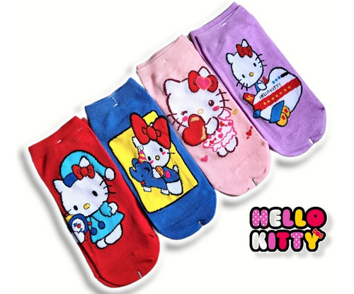 Calcetas Hello Kitty  4  Piezas