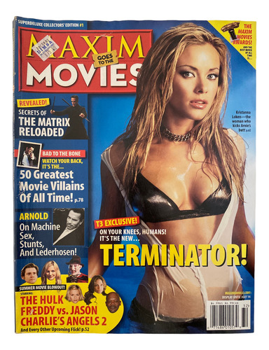 Revista Maxim Goes To The Movies Usa #1 Kristanna Loken 2003 (Usado)