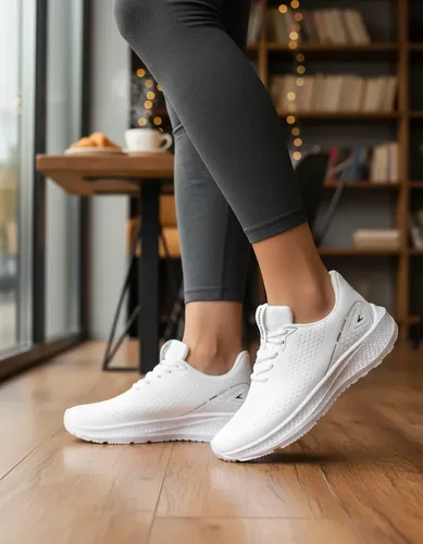 Tênis Branco Academia Caminhada Esportivo Confortável Barato - R$ 46,99