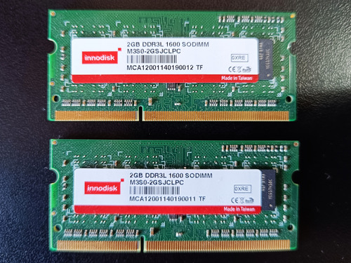 Memoria Sodimm Notebook Ddr3 4gb (2 X 2 Gb) 1600 Mhz 1.35v