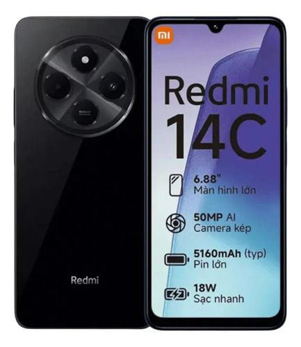 Xiaomi Redmi 14c - 256gb, 8gb + Auriculares Incluidos Negro