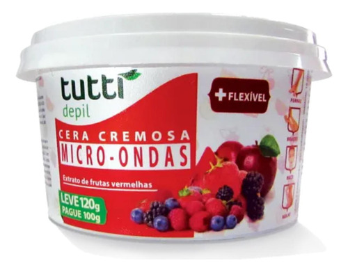 Cera Para Depilação De Micro-ondas 120g Frutas Vermelhas