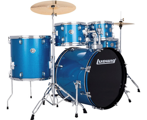 Ludwig Accent Fuse Blue Juego De Batería De 5 Piezas Con