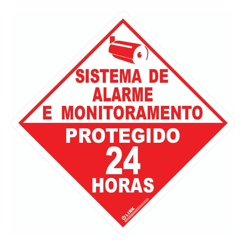 Placa De Proteção 24 Hora Por Vigilância De Câmera E Alarmes