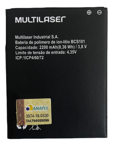 Ba-ter-ia Bcs101 Multilaser F Pro S118 Ja