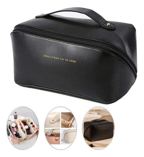 Necessaire Feminina Maquiagem Viagem Bolsa Organizador Couro