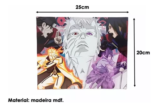 Placa Decorativa Naruto e Sasuke / Anime / Naruto / Desenho