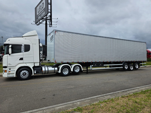 Scania R440 6x2 Highline Ano 18 Aut Top + Baú 30 Plt 0km