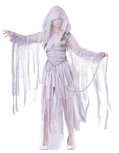 Disfraz De Espiritu Fantasma Para Mujer Halloween Fiesta M