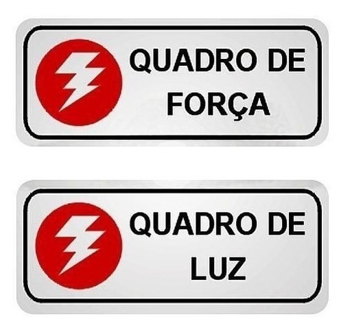 Placa Quadro De Luz / Quadro De Força 6x15 Alumínio Sinalize