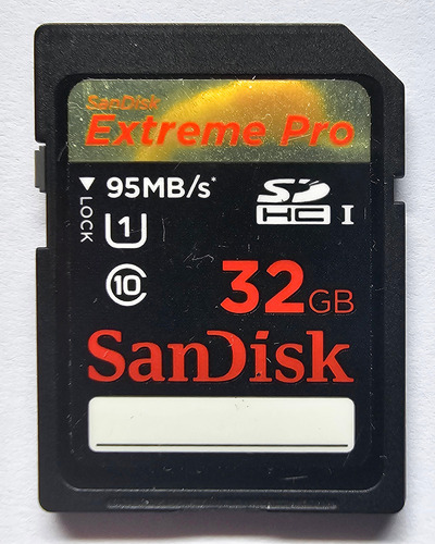 Tarjeta Memoria Sandisk Sd Extreme Pro 32gb Clase 10 95mb/s