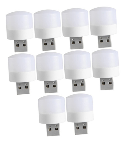 Ushobe 10 Unids Usb Luz Nocturna Enchufable Lampara Pared Al