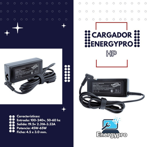 Cargador P/ Hp Elitebook 725 745 840 850 G3  Pin Azul 65w