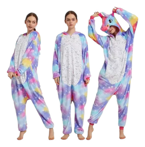 Pijama Disfraz Enterito Diseño Unicornio Estrella Adulto
