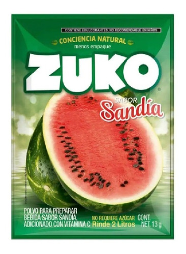 Concentrado Zuko Sandia 1pza 13grs