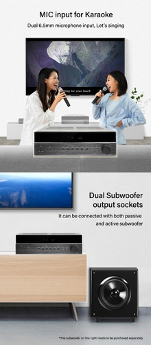 Imagen 9 de 10 de Hypersound Av-6188 Amplificador Receiver 5.2 Home-theater
