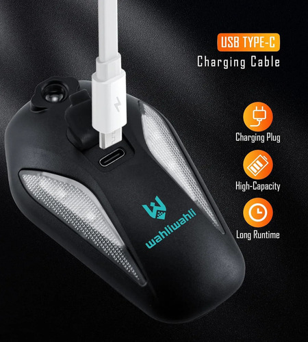 Luz Led Trasera Bicicleta Recargable Usb Proyección Laser Batería De Litio ,recargable Por Usb, Luz De Conducción Al Aire Libre, 4 Modos, Resistente Al Agua Ipx5,